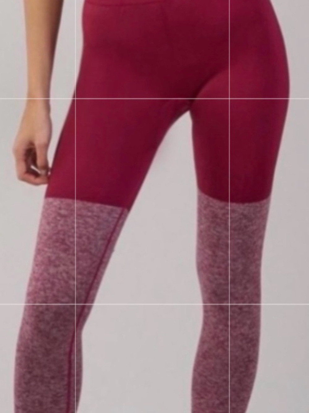 Gymshark Burgundy Two-Tone Leggings